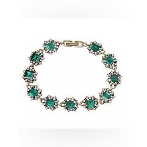New Green Square Rhinestone Bracelet